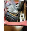 Image 2 : BOX AND TRAY OF ELECTRONICS, KITCHEN ITEMS