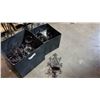 Image 1 : 2 METAL BOXES WALK MOUNT MIRRORED CANDLE HOLDERS