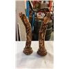 Image 2 : CLOISONNE VASE AND 2 COPPER TONED STATUES