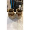 Image 1 : 2 BLUE MOUNTAIN POTTERY VASES 8 1/2 INCHES TALL