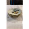 Image 10 : SPRING BLOSSOM GEORGE CHINA 22KT GOLD PLATE,  STAFFORDSHIRE MADE IN ENGLAND DISH, AND 4 HAND DECORAT