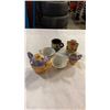 Image 2 : LOT OF ANTIQUE MINIATURES -  HAND PAINTED, TEAPOTS, ETC
