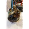 Image 8 : EASTERN HAND PAINTED CUP AND SAUCER, AND MUD MAN FIGURE