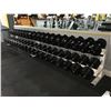 Image 1 : LARGE RACK OF DUMBELLS 30LB - 130 LB. TOTAL 3,130 LB INCLUDES RACK