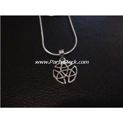 STERLING SILVER CELTIC PENDANT SNAKE NECKLACE 18