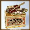 Image 1 : VIOLIN CELLO GOLD SWAROVSKI CRYSTAL JEWELRY BOX