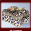 Image 1 : 24K GOLD DRAGONFLY SWAROVSKI CRYSTAL JEWELRY BOX