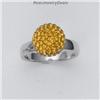 Image 1 : Swarovski Crystals Sterling Silver Ring Ball Solid