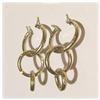 Image 1 : SOLID 14K GOLD ADJUSTABLE DANGLE HOOPS EARRINGS