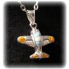 Image 1 : CHARM BIG 1 PENDANT AIRPLANE FLYING SOLID STERLIN