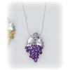 Image 1 : GRAPES PENDANT Solid Sterling Silver Amethyst