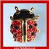 Image 1 : LADYBUG PIN 24K GOLD & SWAROVSKI CRYSTALS BROOCH
