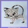 Image 1 : CAT KITTEN PIN BROOCH 24K GOLD SWAROVSKI CRYSTALS