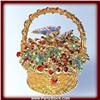 Image 1 : BUTTERFLY BASKET BOX GOLD SWAROVSKI CRYSTAL JEWEL