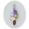 Image 1 : Peridot Amethyst Citrine Topaz Garnet Pendant Silver