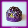 Image 1 : PLUMARIA 24K GOLD & CRYSTALS! JEWELRY BOX TRINKET