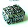 Image 1 : PURPLE FILIGREE BUTTERFLY 24K GOLD & CRYSTALS BOX