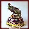 Image 1 : 24K GOLD SWAROVSKI CRYSTAL PEACOCK JEWELRY BOX