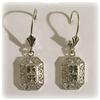 Image 1 : SOLID 14K WHITE GOLD FILIGREE DANGLE EARRINGS