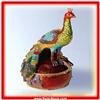 Image 1 : 24K GOLD PEACOCK SWAROVSKI CRYSTAL JEWELRY BOX
