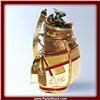 Image 1 : 24K GOLD GOLF BAG SWAROVSKI CRYSTAL JEWELRY BOX