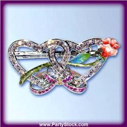 HEARTS SWAROVSKI CRYSTAL BUSINESS CARD HOLDER