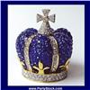 Image 1 : BLUE CROWN 24K GOLD SWAROVSKI CRYSTAL JEWELRY BOX