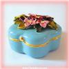 Image 1 : 24K BLUE CAMELIA BOX SWAROVSKI CRYSTAL