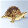 Image 1 : 24K GOLD SWAROVSKI CRYSTAL TURTLE BOX JEWELRY