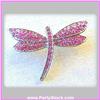 Image 1 : DRAGONFLY PIN BROOCH 24K GOLD SWAROVSKI CRYSTALS