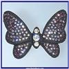 Image 1 : BUTTERFLY PIN BROOCH 24K GOLD SWAROVSKI CRYSTALS