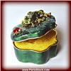 Image 1 : FROG & LADYBUG 24K GOLD CRYSTALS JEWELRY RING BOX