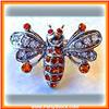 Image 1 : BEE PIN BROOCH 24K GOLD SWAROVSKI CRYSTALS SILVER