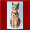 Image 1 : KITTY CAT PIN BROOCH 24K GOLD SWAROVSKI CRYSTALS