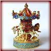 Image 1 : 24K GOLD MERRY GO ROUND CAROUSAL BOX SWAROVSKI CR