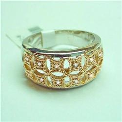 INFINITY TRIBAL BAND DIAMOND RING 14K GOLD NEW