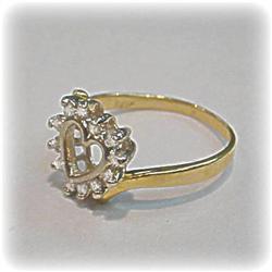 NEW EXQUISITE 14K GOLD GENUINE DIAMOND HEART RING