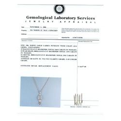 $16K Diamonds Necklace 18K White Gold BRIDAL