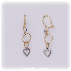 New LONG Solid 14K Gold Dangle Drop Earrings YG