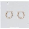 Image 1 : 1/2" Solid 14K ROSE Gold HOOPS Earrings NEW RED