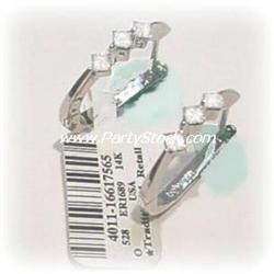 GENUINE DIAMOND HOOP HUGGIE EARRINGS 14K GOLD .5