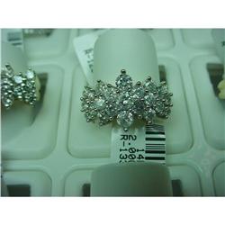 14K GOLD WIDE GENUINE DIAMOND RING 1 CTW SZ678