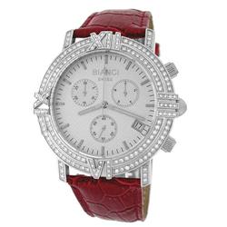2 Carat Genuine Diamond Chronograph Watch RED