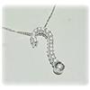 Image 1 : 14KWG GOLD DIAMOND QUESTION MARK PENDANT NECKLACE SOLID