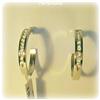 Image 1 : 1" GENUINE DIAMOND HOOPS EARRINGS 14K WHITE GOLD