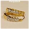 Image 1 : 14K GOLD GENUINE DIAMOND HOOPS HUGGIES EARRINGS
