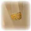Image 3 : 14K GOLD GENUINE DIAMOND RING HEARTS WIDE sz 7