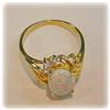 Image 2 : Big Opal Ring Solid 14K Gold Sz.7 NEW!