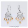 Image 2 : Genuine Citrine Chandelier Earring SILVER NEW