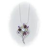 Image 2 : PENDANT Blue Topaz Garnet Amethyst Peridot BIG